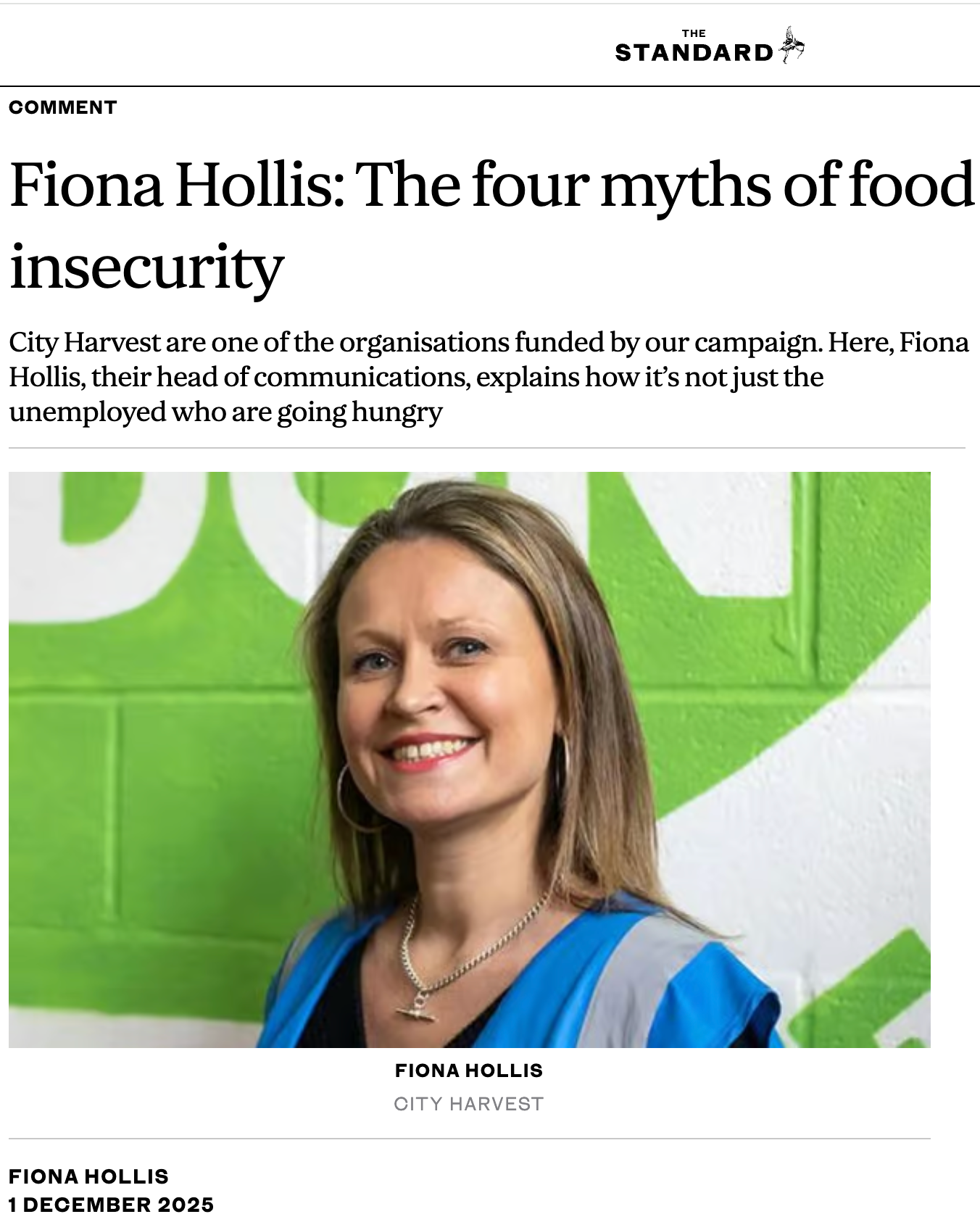 Fiona Hollis The Standard